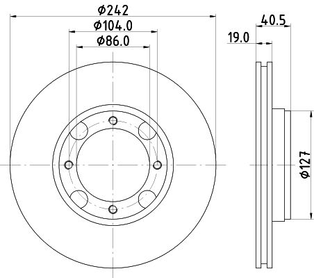 HELLA PAGID Bremžu diski 8DD 355 103-271